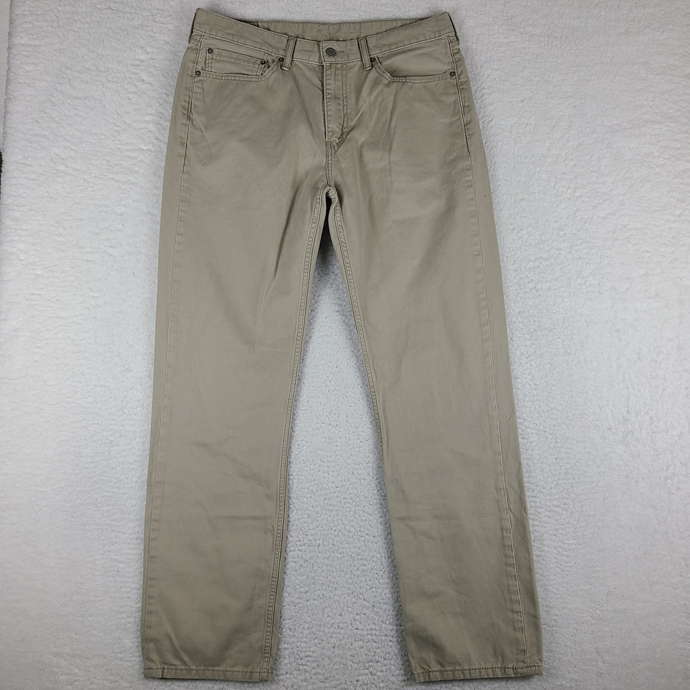 Levi's 514 Pants Mens 36x34‎ Beige Straight Fit Chino Khakis